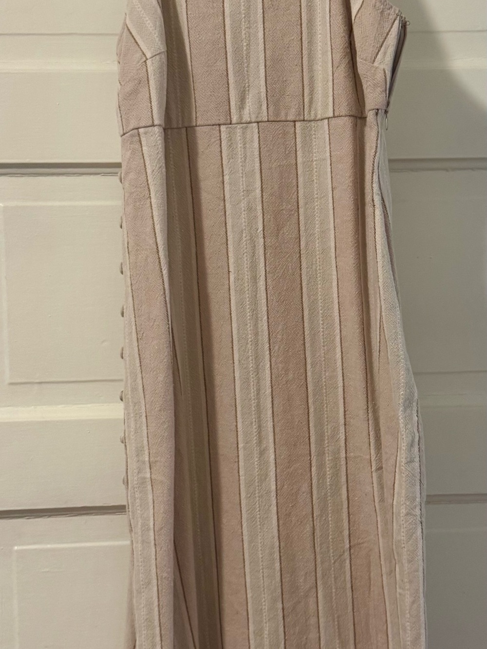 Striped Knit Maxi Dress in Blush and Cream